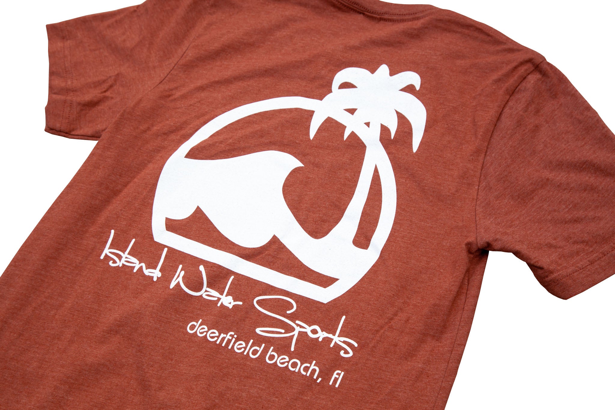Island Water Sports Script Logo DFB S/S Tee HeatherClay/White XXXL