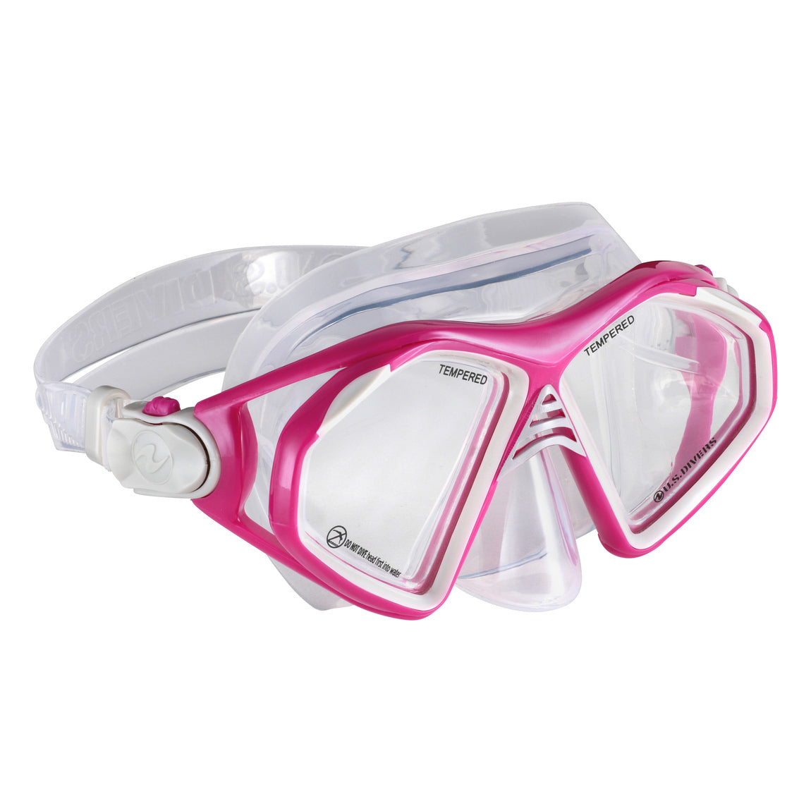 US Divers Admiral Snorkeling Set Berry-LtGrey L