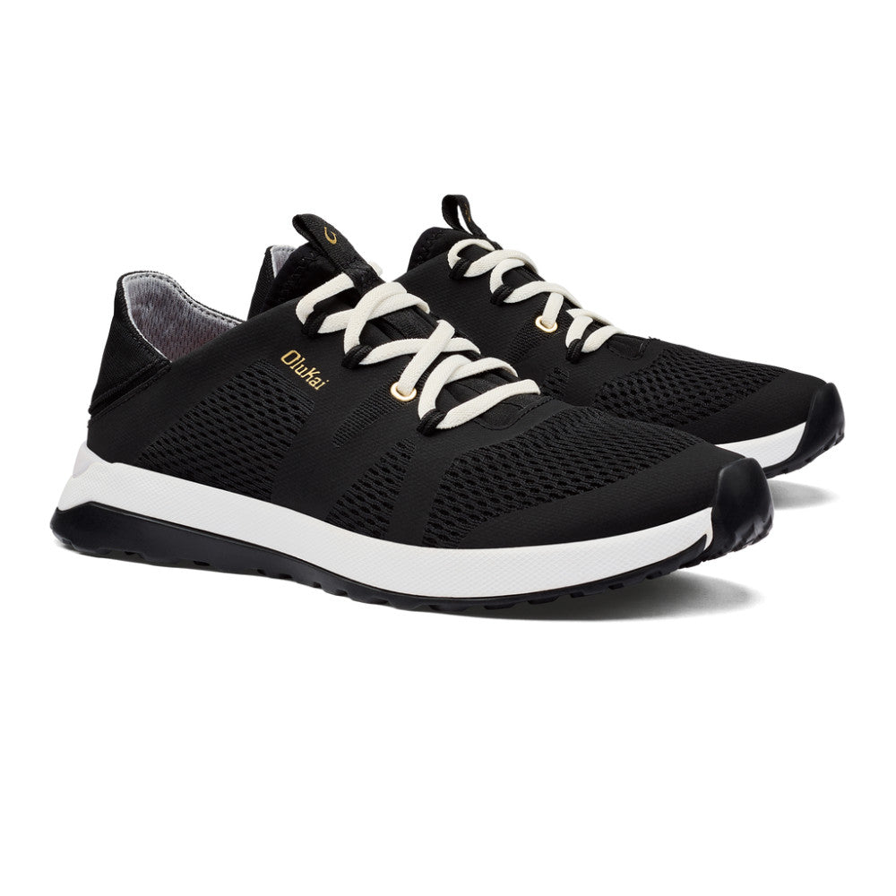 Olukai Huia Womens Shoe 4040-Black-Black 6.5