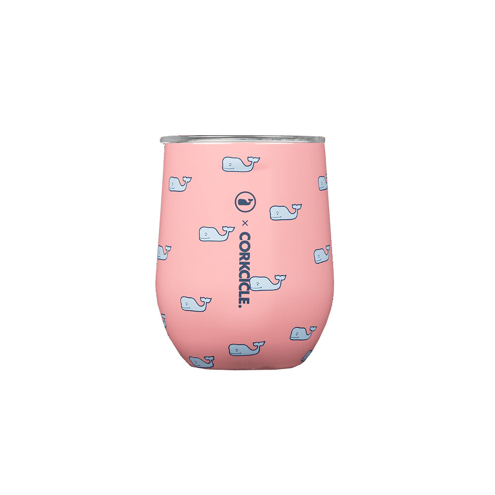 Corkcicle x Vineyard Vines Stemless Whales Repeat 12oz