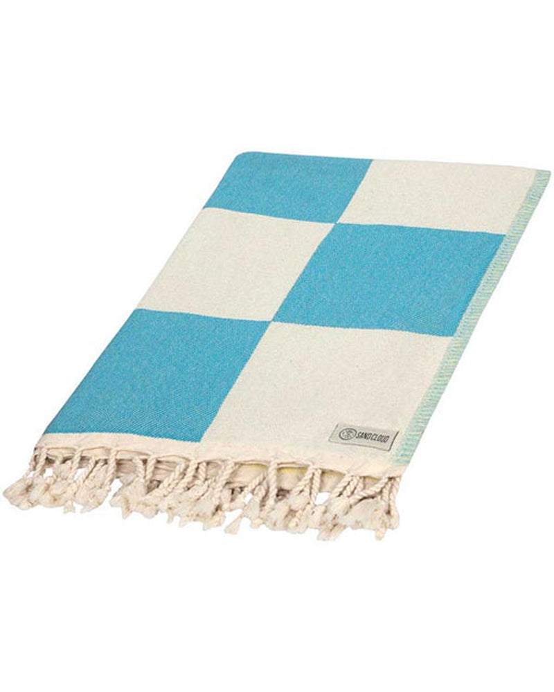 Sand Cloud Blanket TurtleCheckmate Aqua