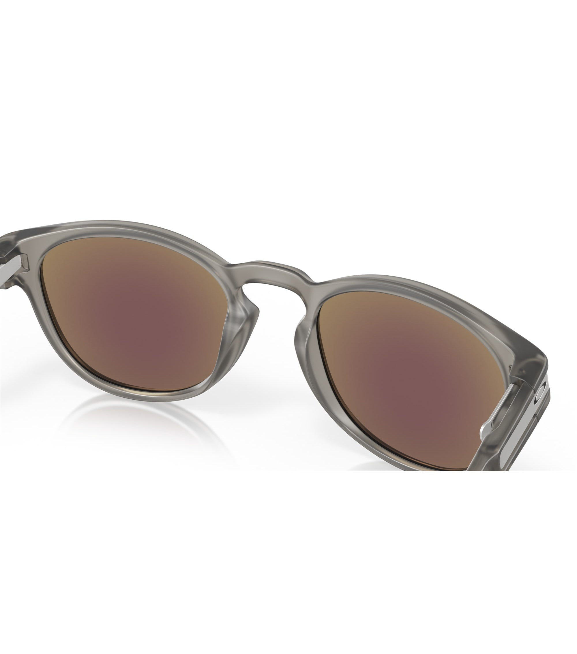 Oakley Latch Polarized Sunglasses Matte Grey Ink Prizm Sapphire Round