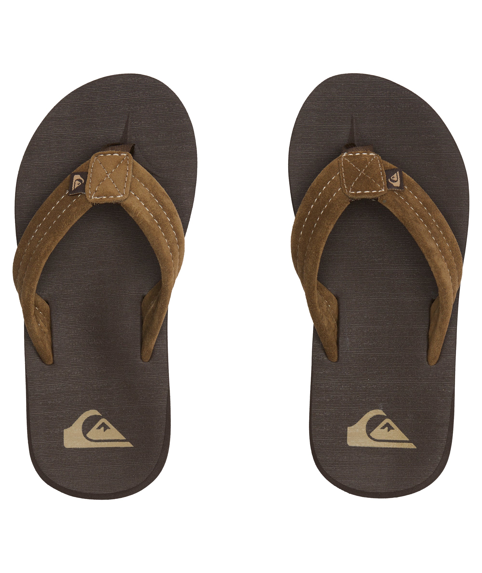 Quiksilver Carver Suede Core Youth Boys Sandal CVJ1-Brown1 1 Y