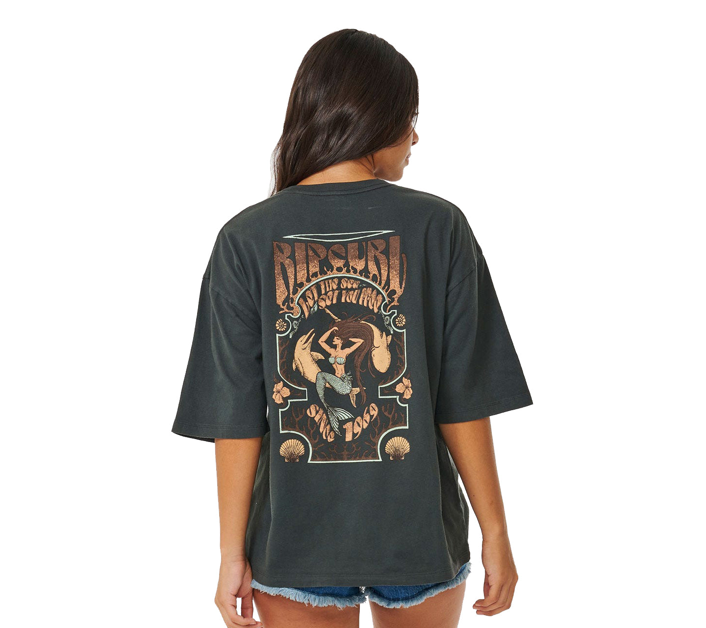 Rip Curl Meribella Heritage Tee 8264-Washed Black M