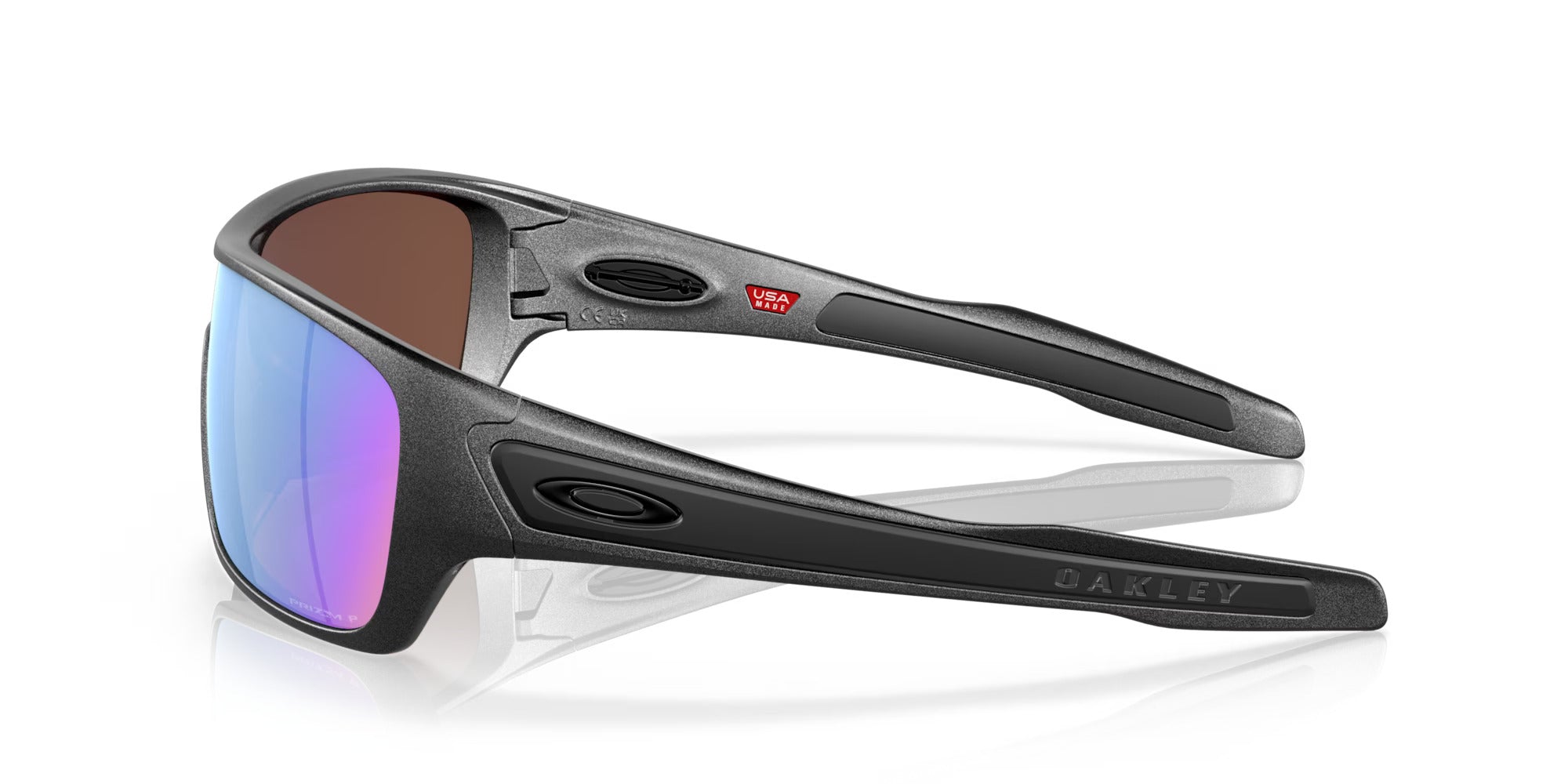 Oakley Turbine Rotor Polarized Sunglasses Steel PrizmDeepWaterPolar Square
