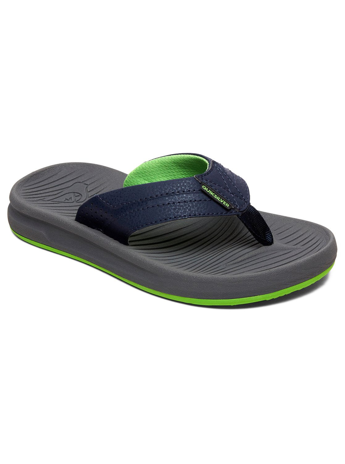 Quiksilver Oasis Youth Sandals XBSB-Blue-Grey-Blue 4 Y