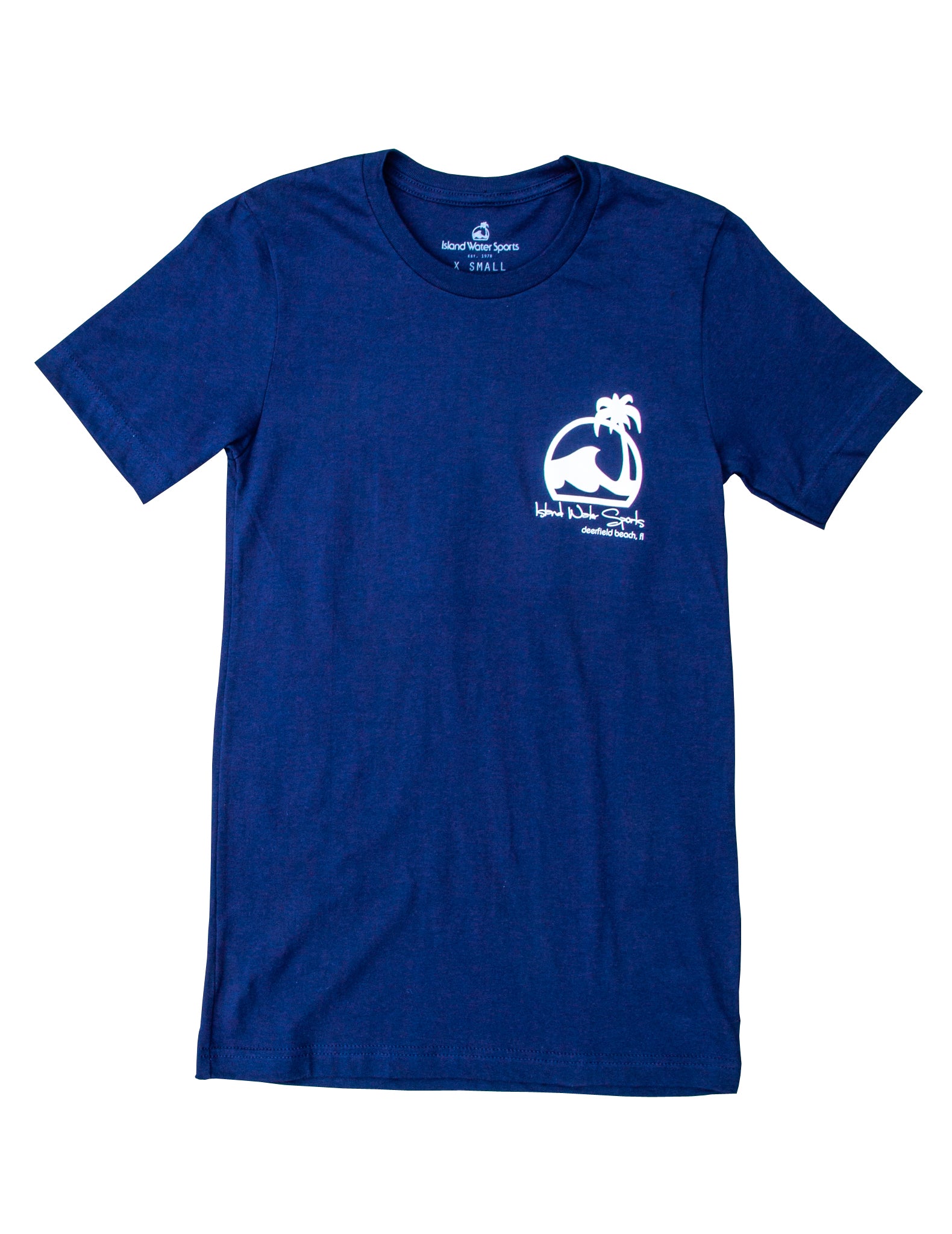 Island Water Sports Script Logo DFB S/S Tee Navy/White XXL