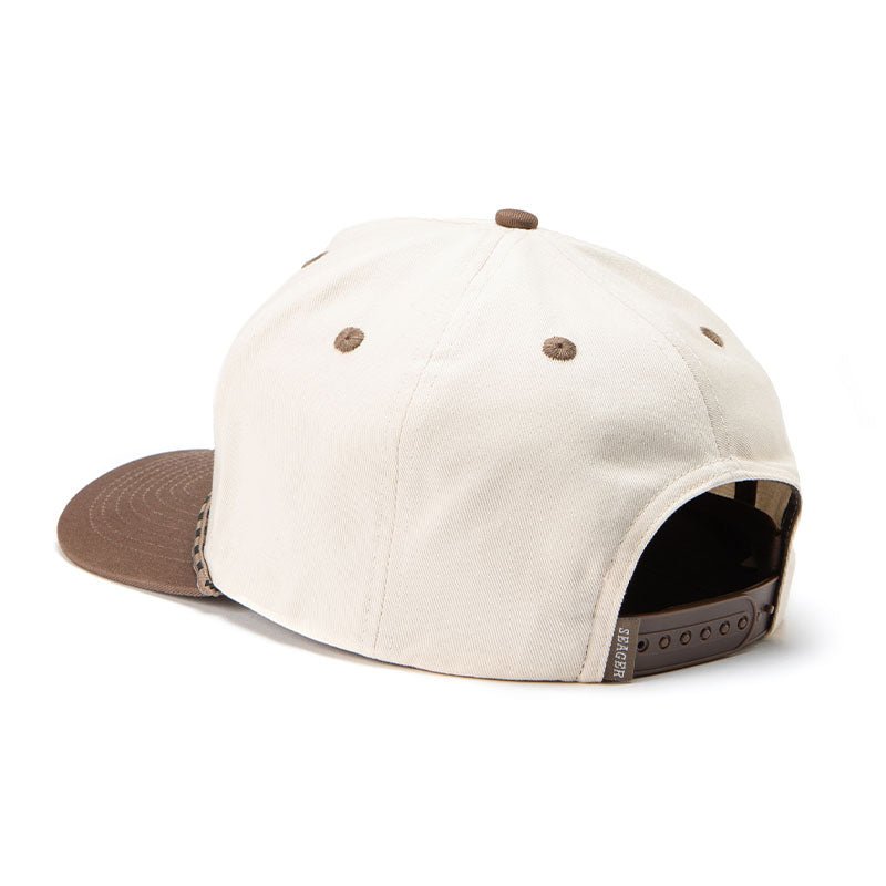 Seager Branded Snapback Hat CreamBrown OS