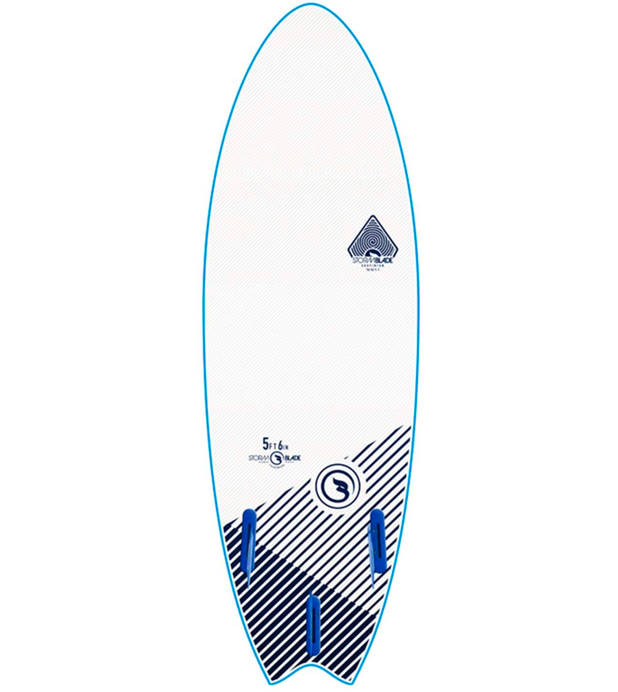 Storm Blade Swallow Tail Surfboard Azure Blue 5ft6in