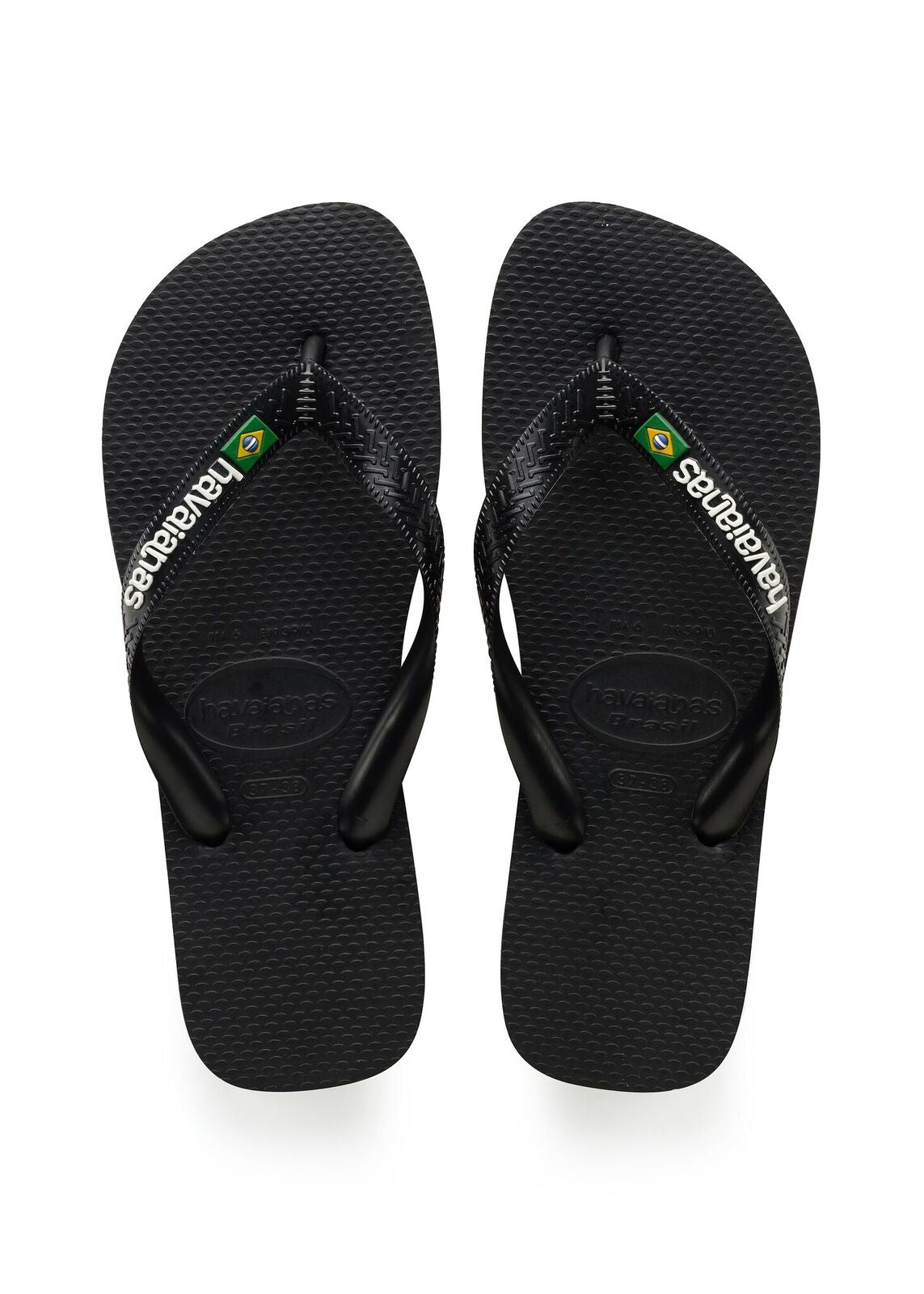 Havaianas Brazil Logo Mens Sandal 1069-Black-Black23 8