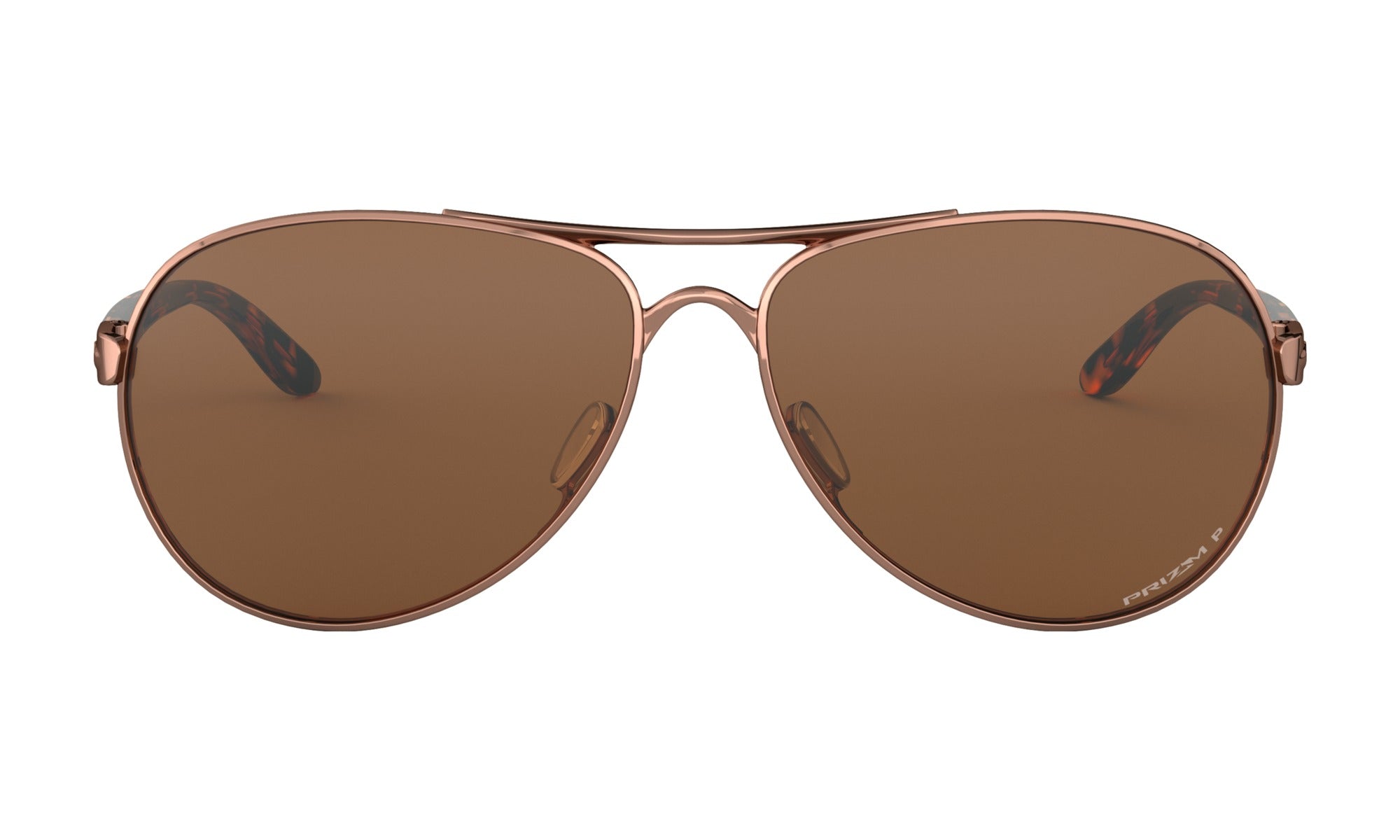 Oakley Feedback Polarized Sunglasses Rose Gold Prizm Tungsten Aviator