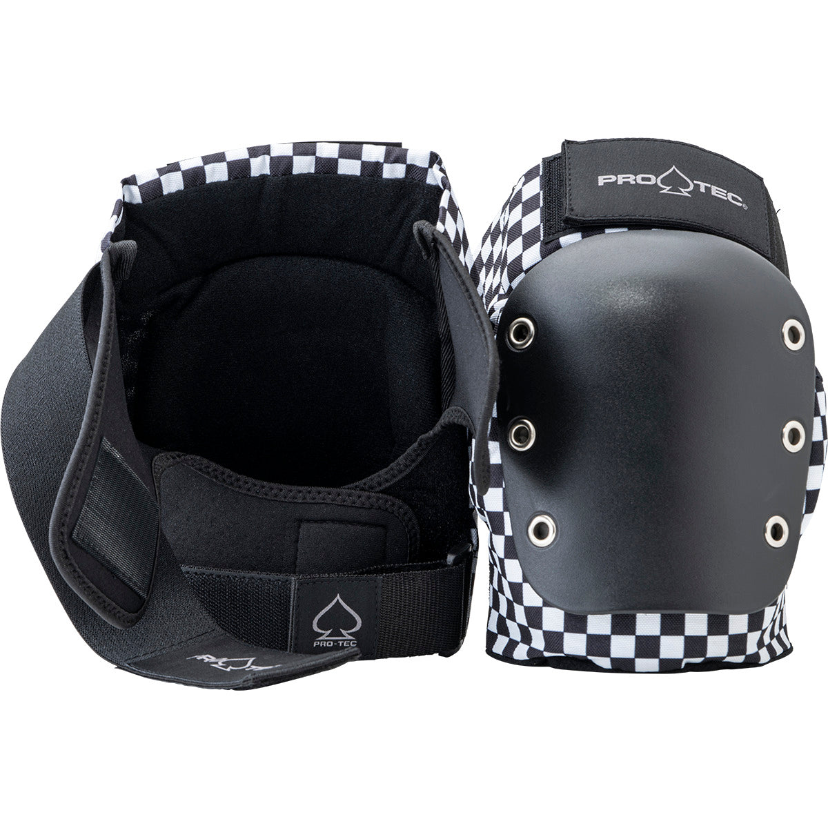 Pro-Tec Street Knee/Elbow Pad Set Open Back Checker M