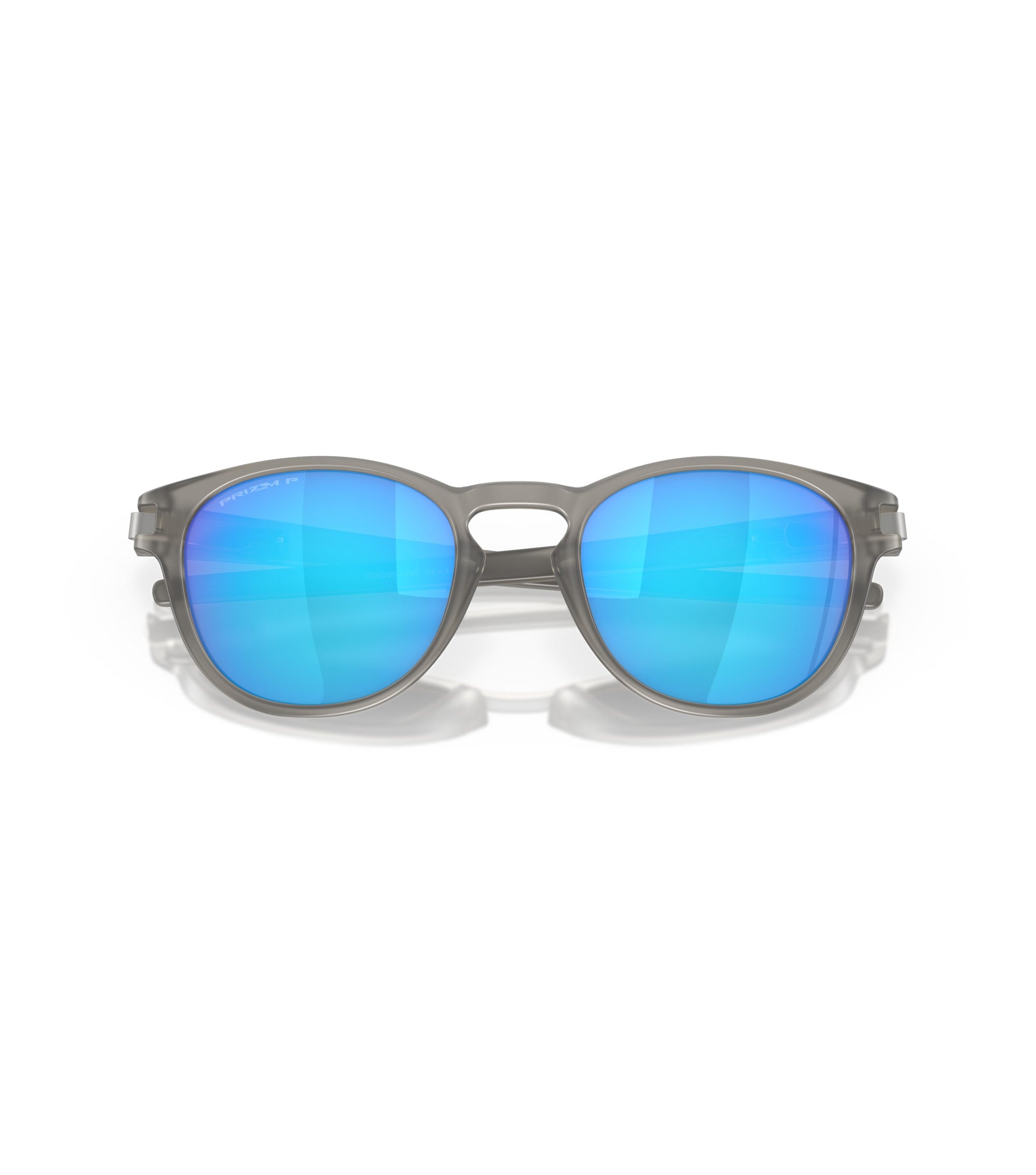 Oakley Latch Polarized Sunglasses Matte Grey Ink Prizm Sapphire Round