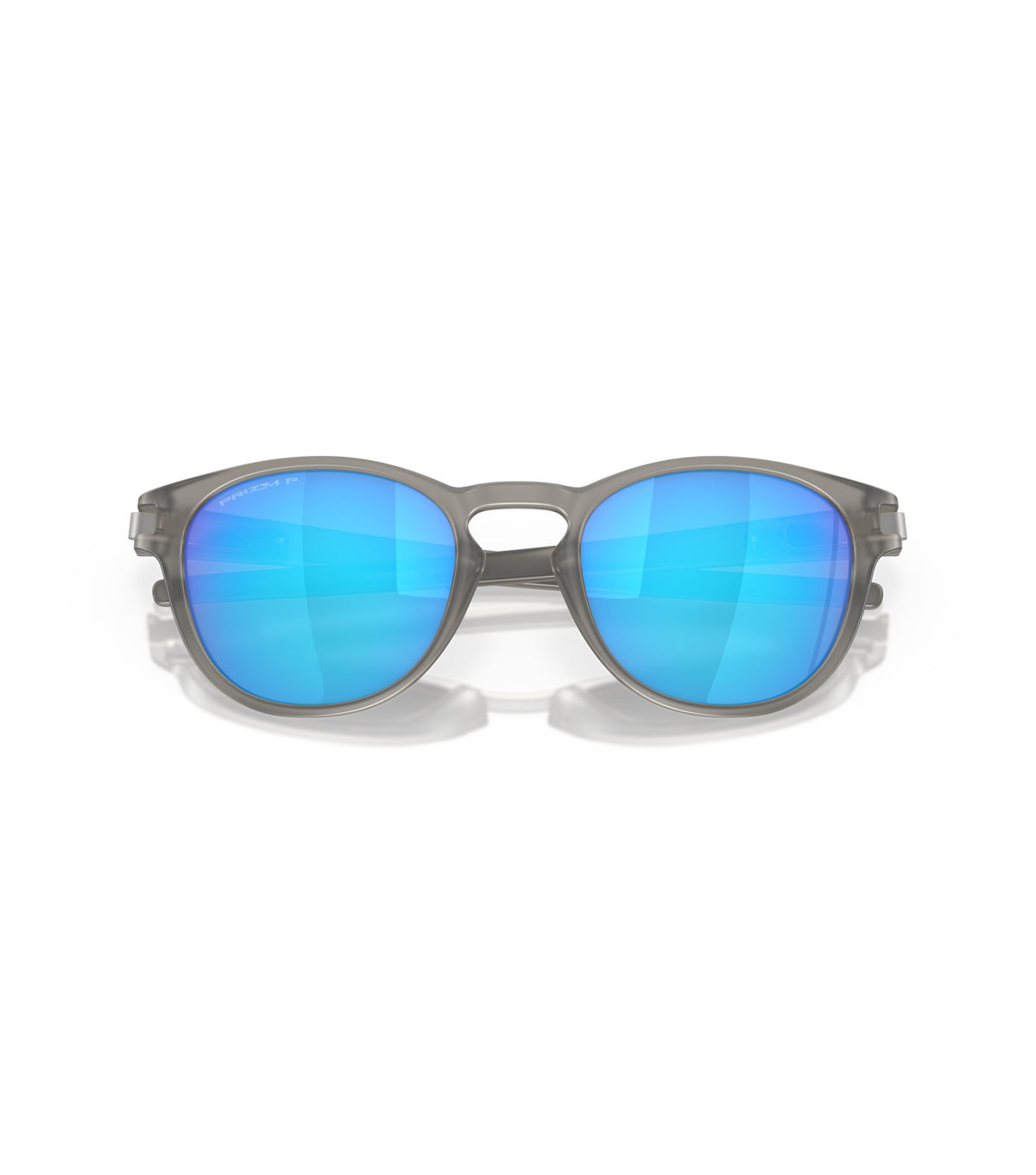 Oakley Latch Polarized Sunglasses Matte Grey Ink Prizm Sapphire Round