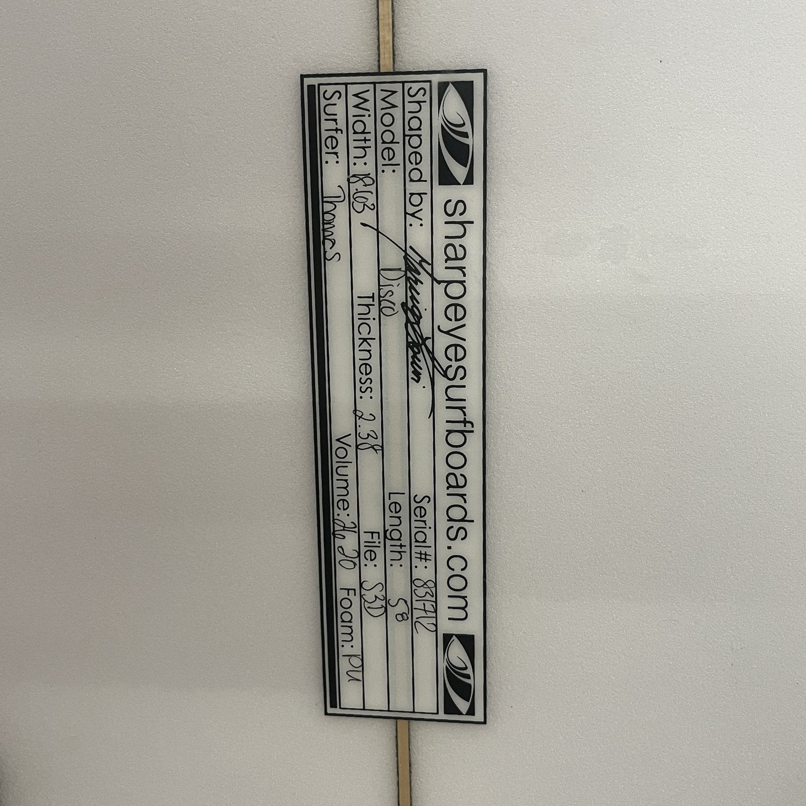 5ft8in Sharp Eye Disco, Consignment
