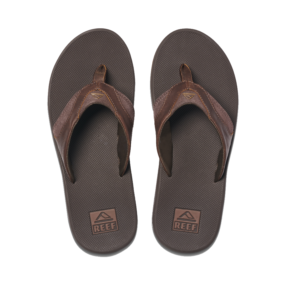 Reef Leather Fanning Mens Sandal DAB-Dark Brown 9