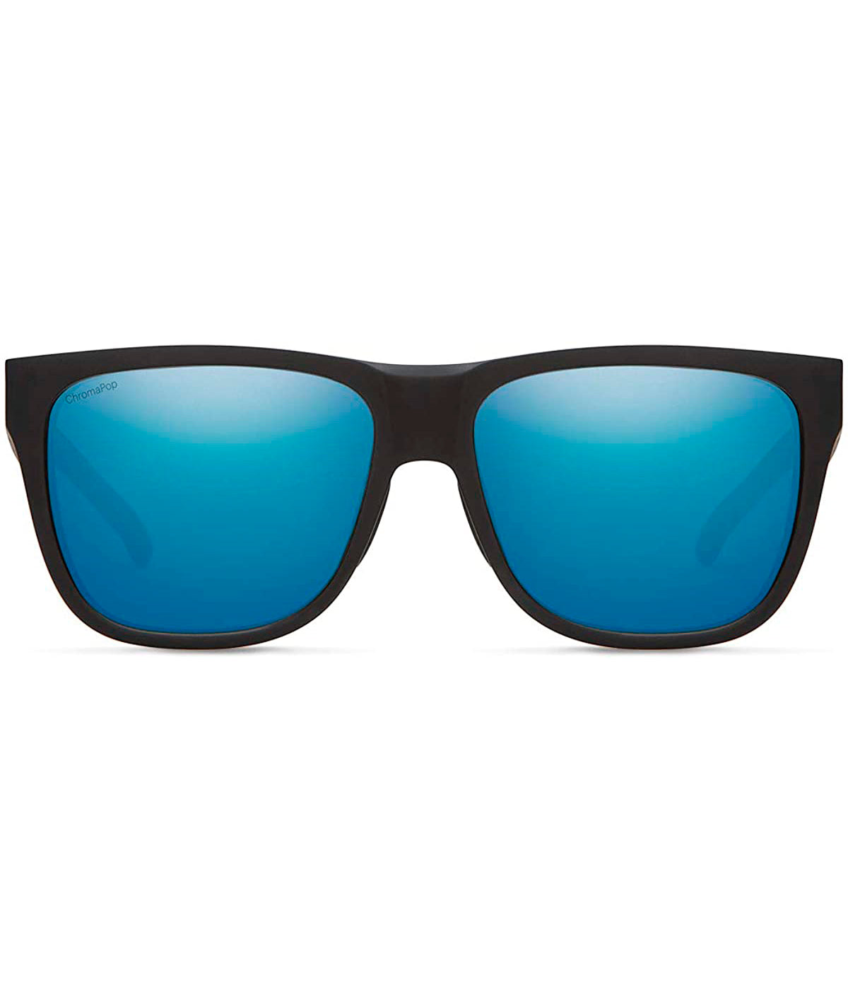 Smith Lowdown 2 Polarized Sunglasses Matte Black Blue Mirror Chromapop