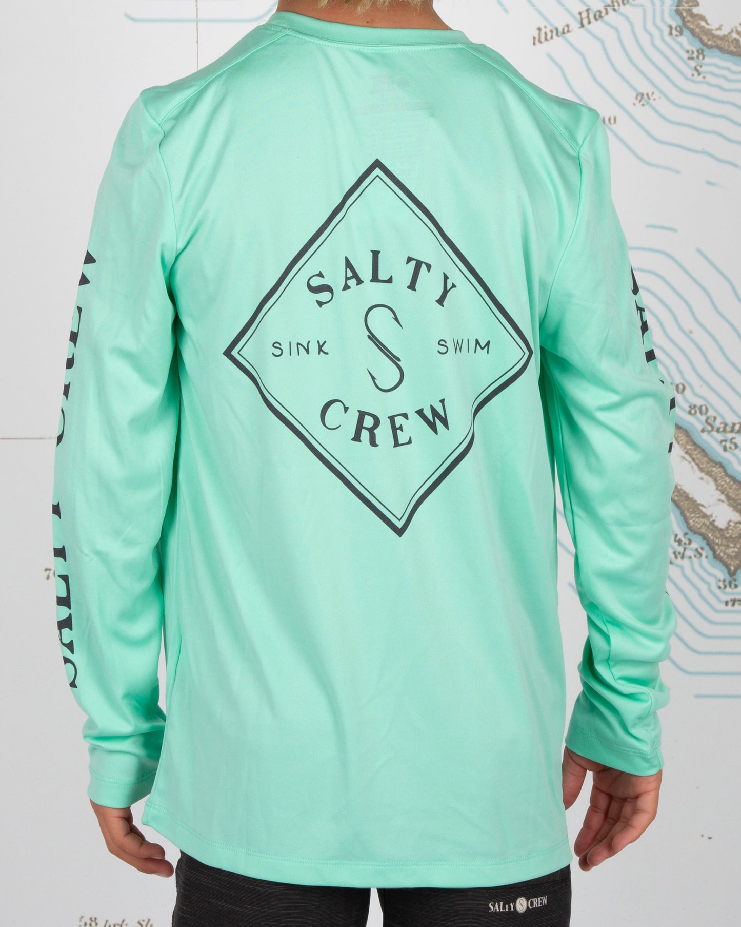 SALTY CREW TIPPET BOYS L/S SUNSHIRT SeaFoam M