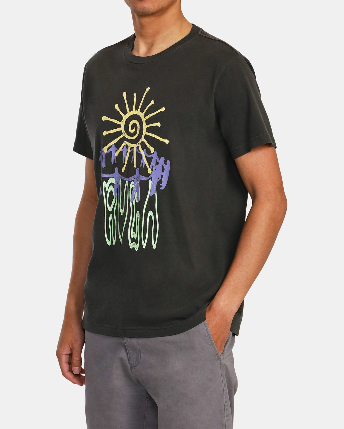RVCA Sun Worship Tee PTK-Pirate Black S