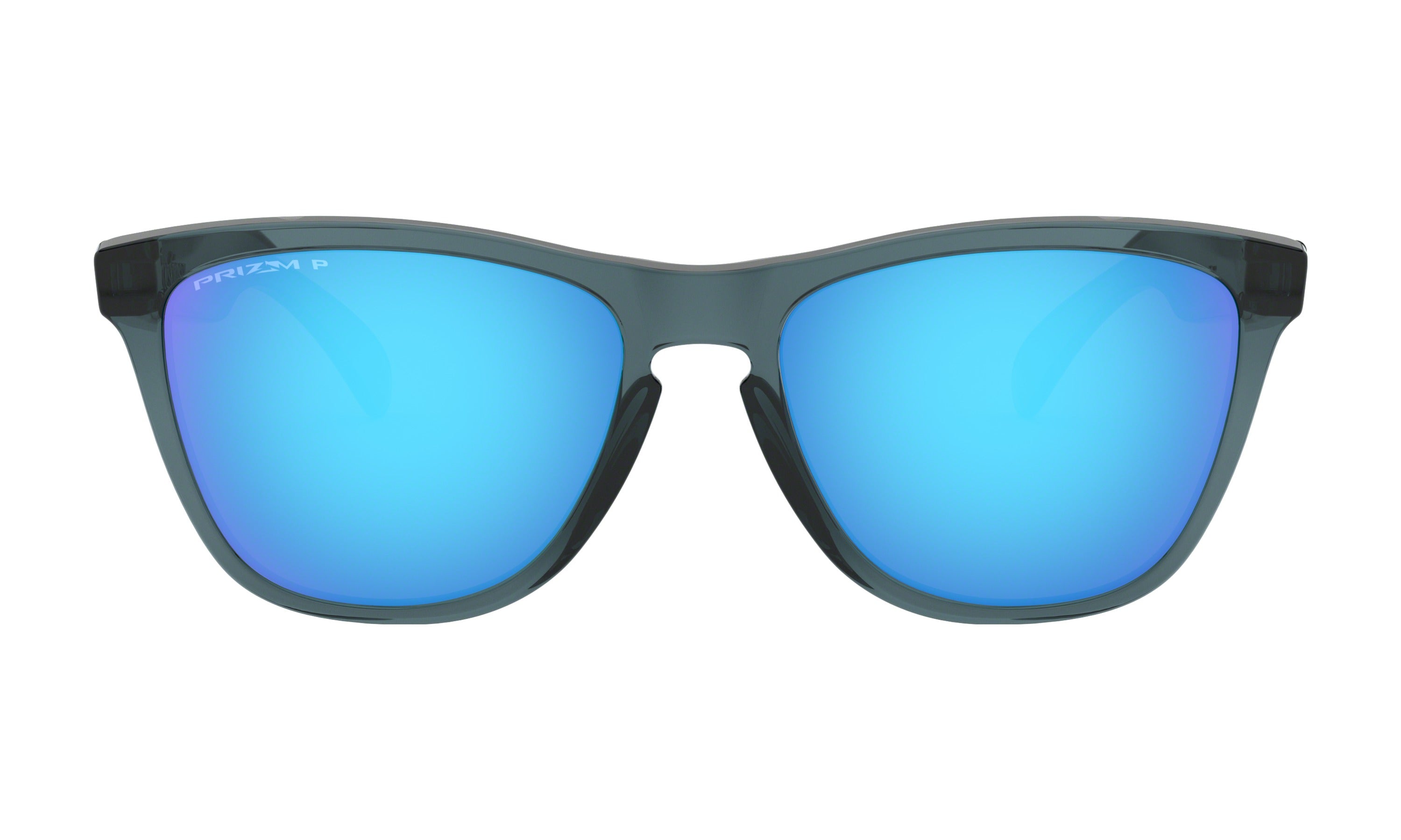 Oakley Frogskins Polarized Sunglasses CrystalBlack PrizmSapphire Square