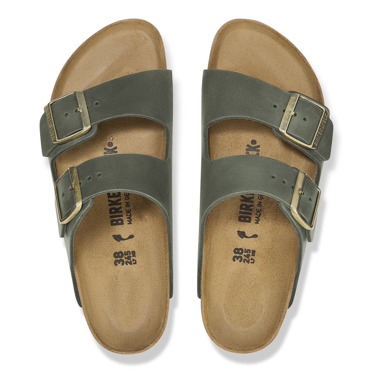 Birkenstock Arizona Womens Sandal Oiled Leather-Thyme 10