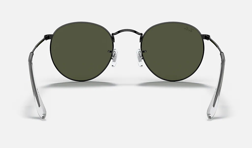Ray Ban Round Metal Polarized Sunglasses Black G-15Green Round