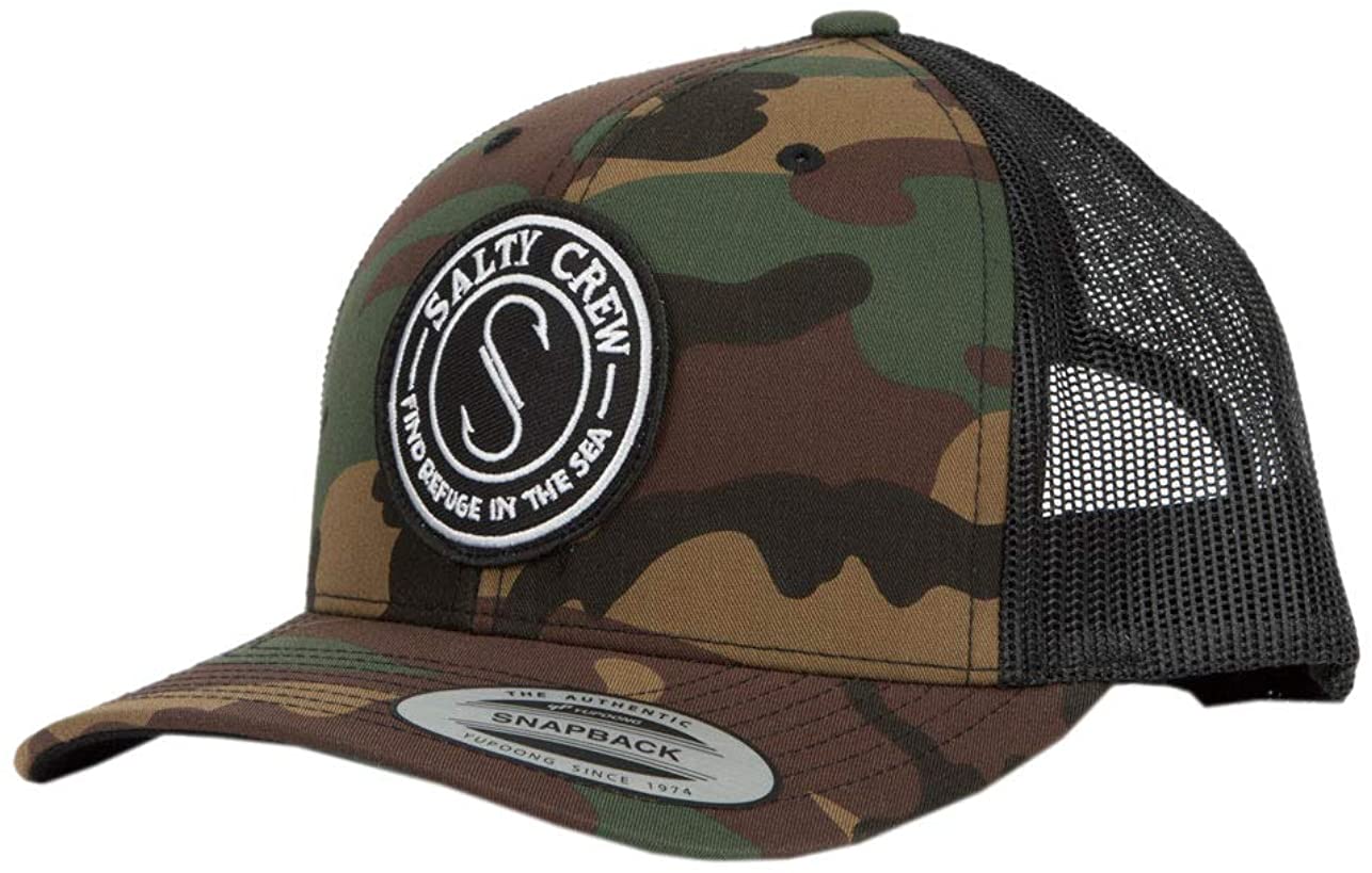Salty Crew Unisex Palomar Retro Fish Snap Back Trucker Ball Cap Camo OS