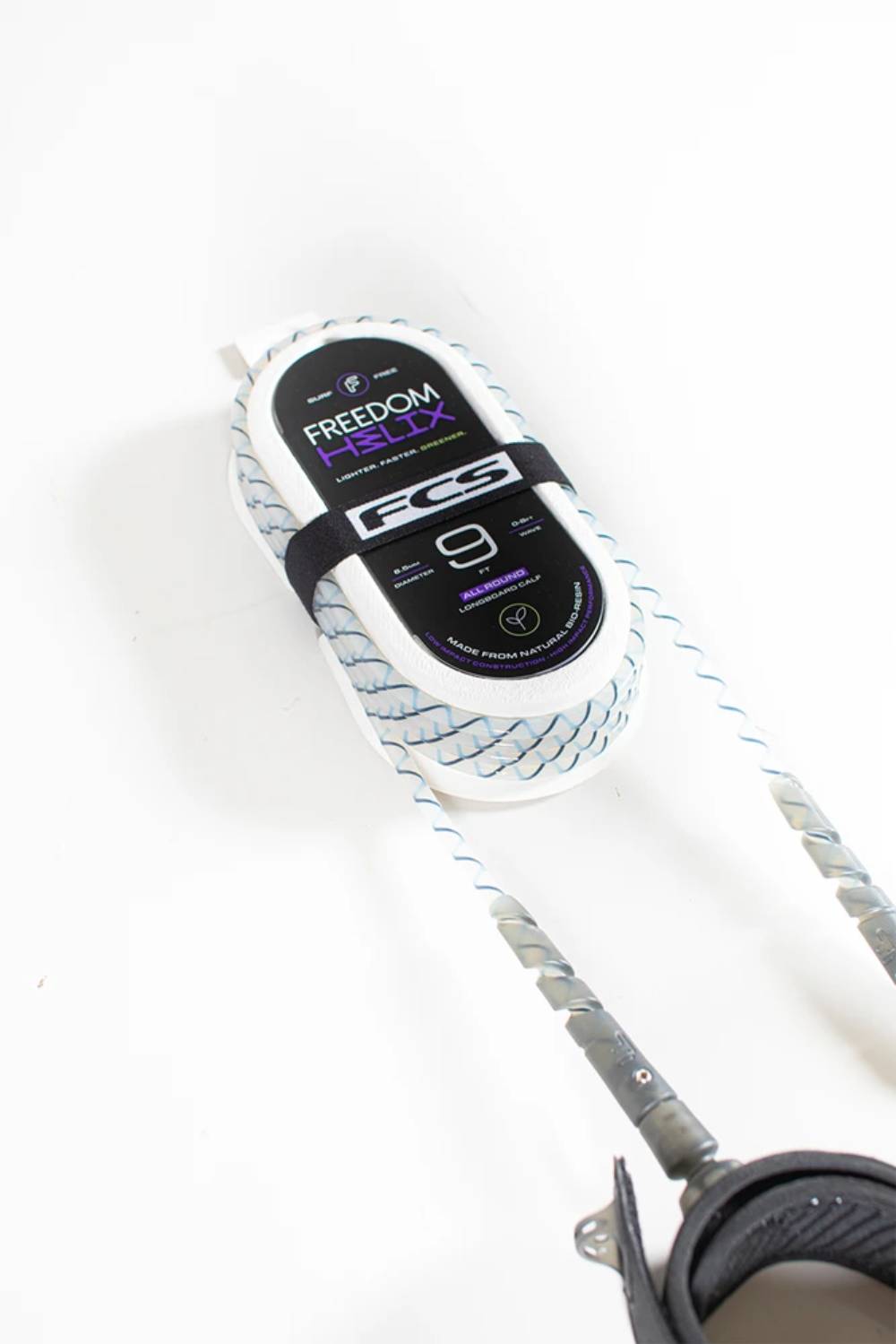 FCS Freedom Helix All Around Ankle Leash Natural-Black 9ft0in