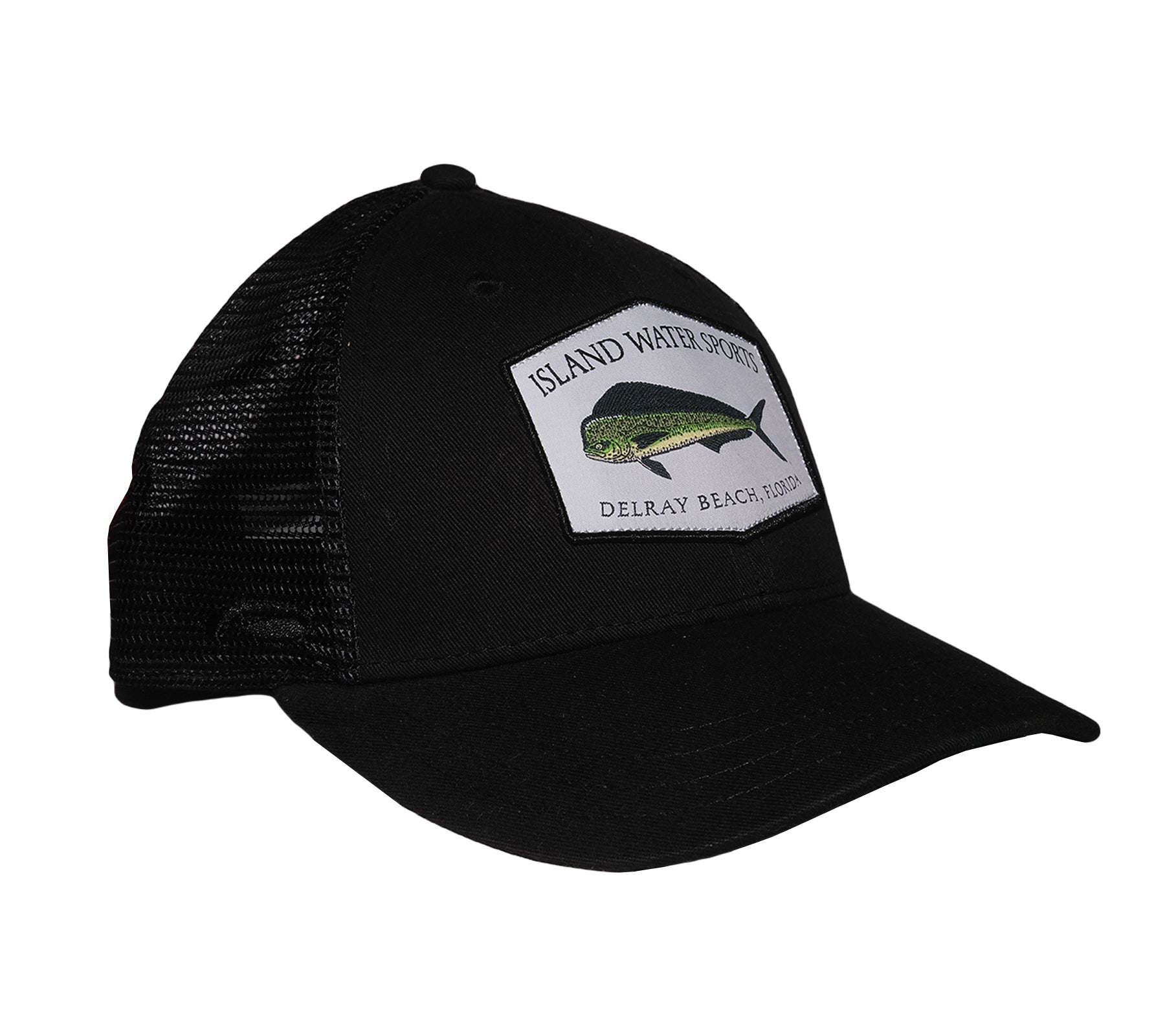 Island Water Sports Delray Beach Baseball Hat Mahi Black