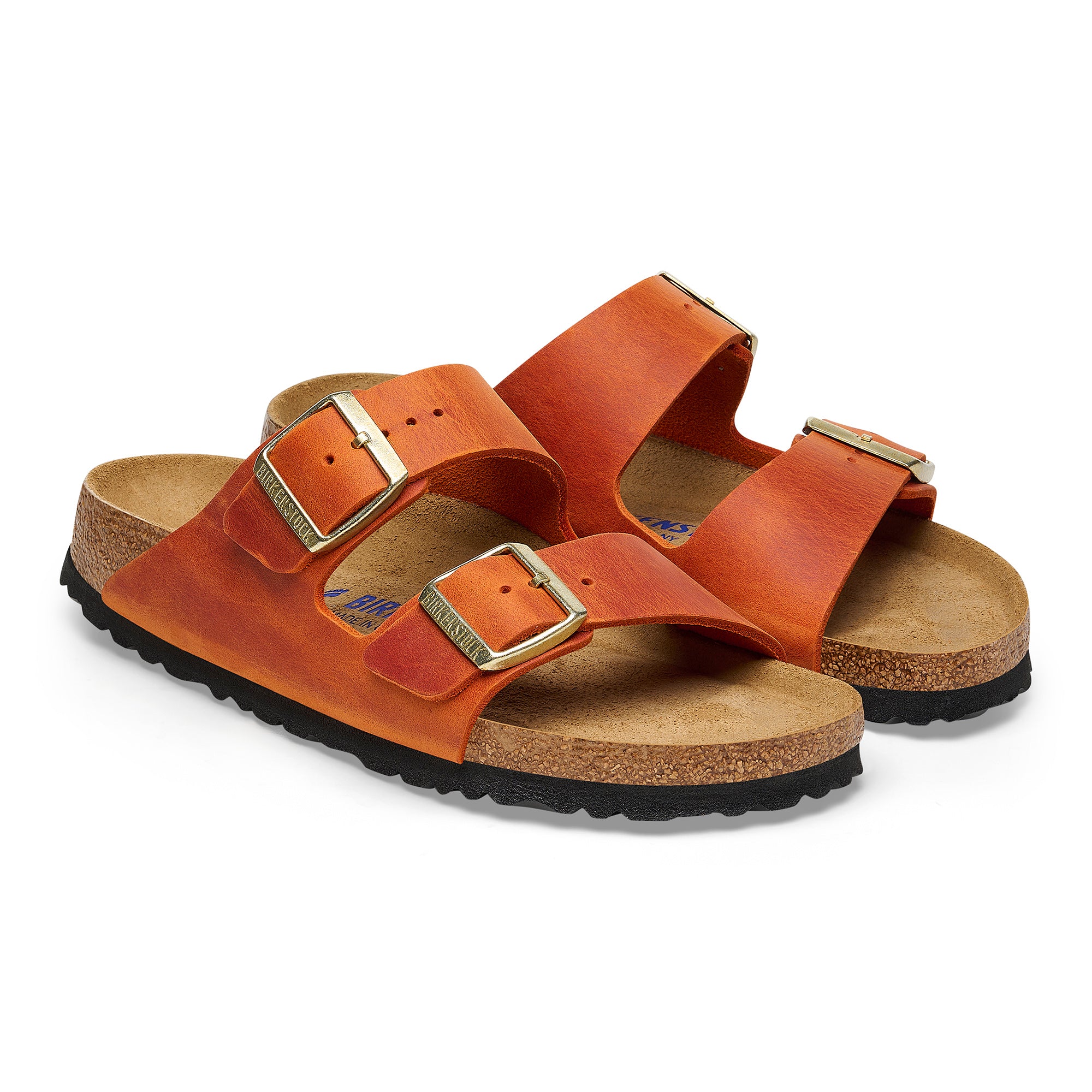 Birkenstock Arizona Womens Sandal Oiled Leather-Burnt Orange 7