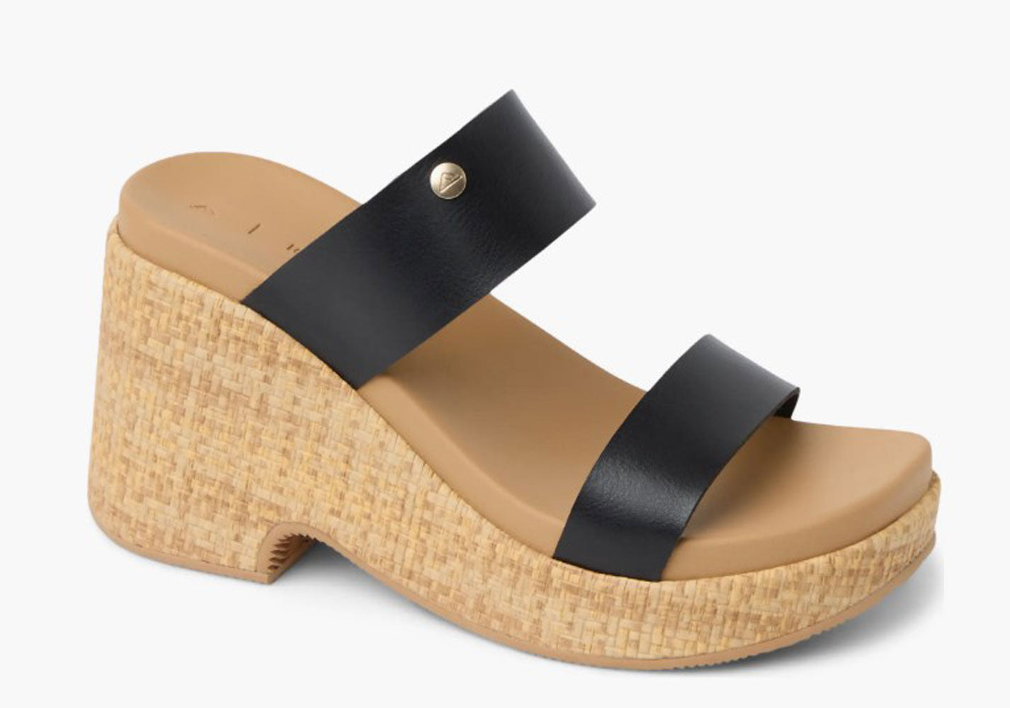Reef Sunset Ibiza Womens Sandal Black-Raffia 9.5