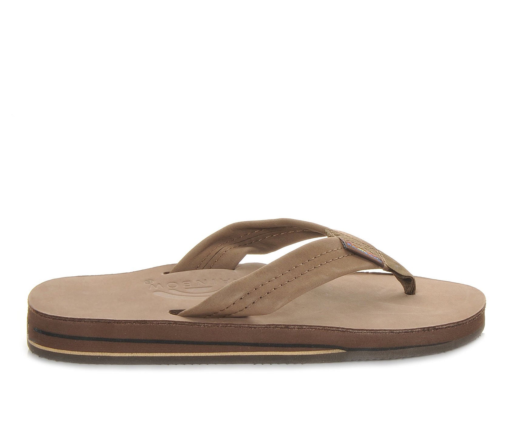 Rainbow Double Layer Leather Womens Sandal