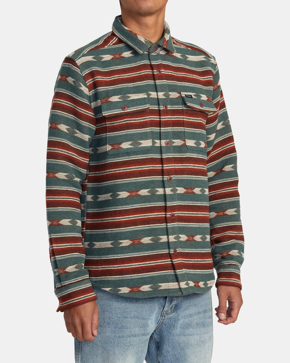 RVCA Blanket LS Woven TEA XL