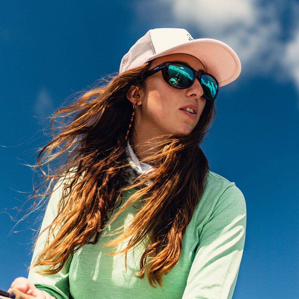 Smith Shoal Polarized Sunglasses SkyTortoise BlueMirror ChromaPopGlass