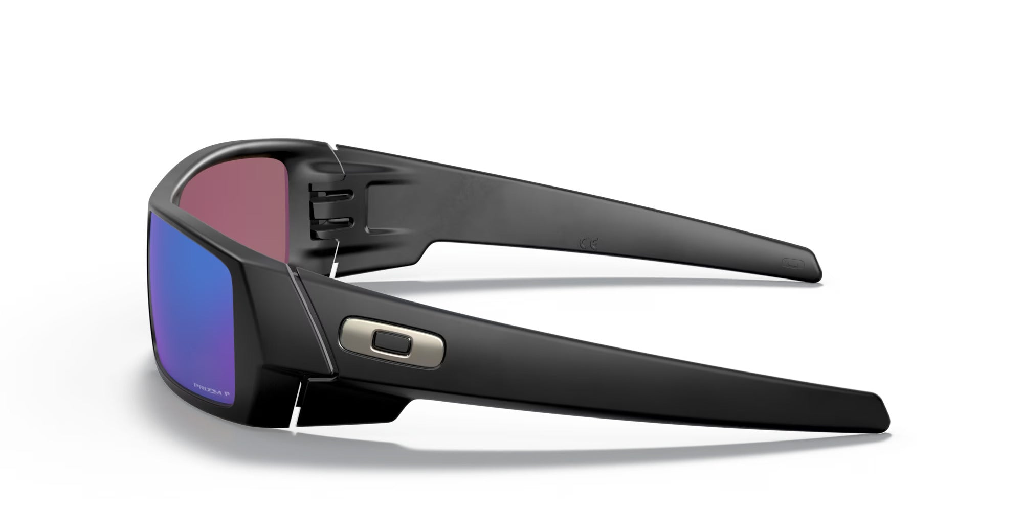 Oakley Gascan Polarized Sunglasses Matte Black Prizm Sapphire Square