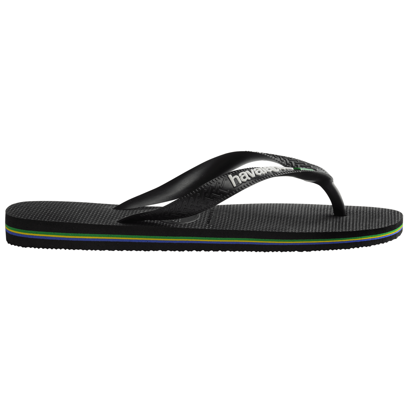 Havaianas Brazil Logo Mens Sandal 1069-Black-Black23 8