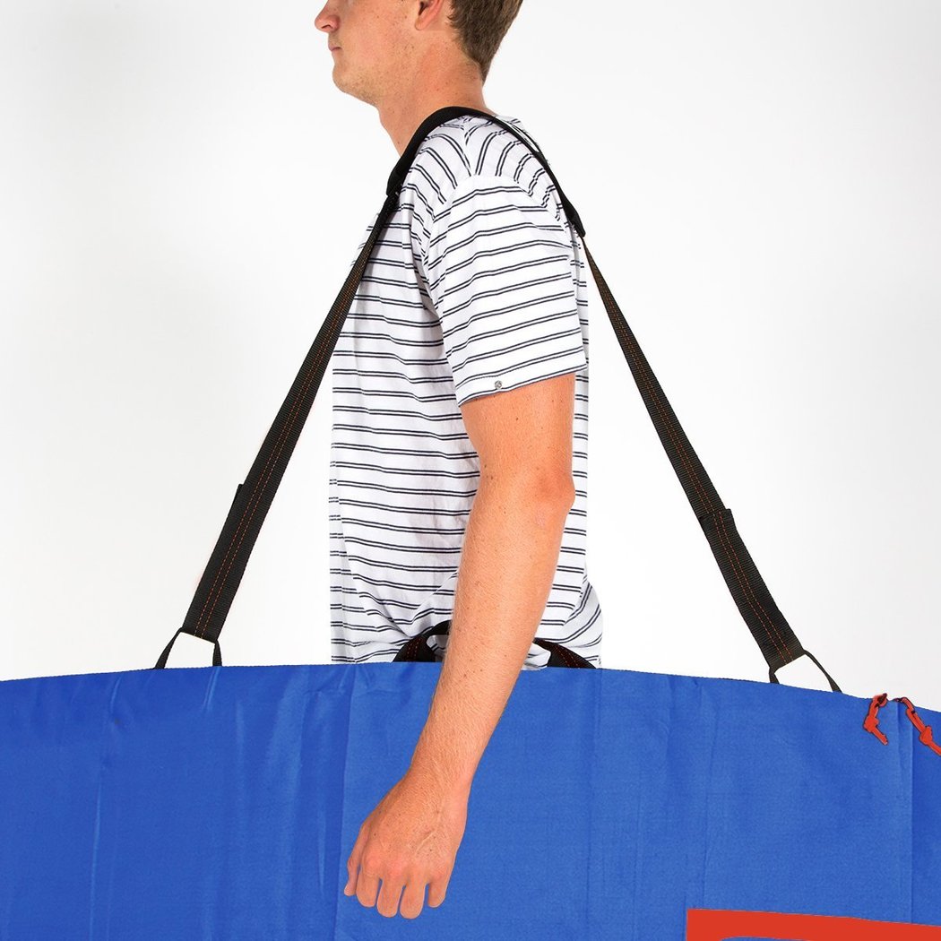 FCS Classic Longboard Boardbag Steel Blue-White 9ft2in