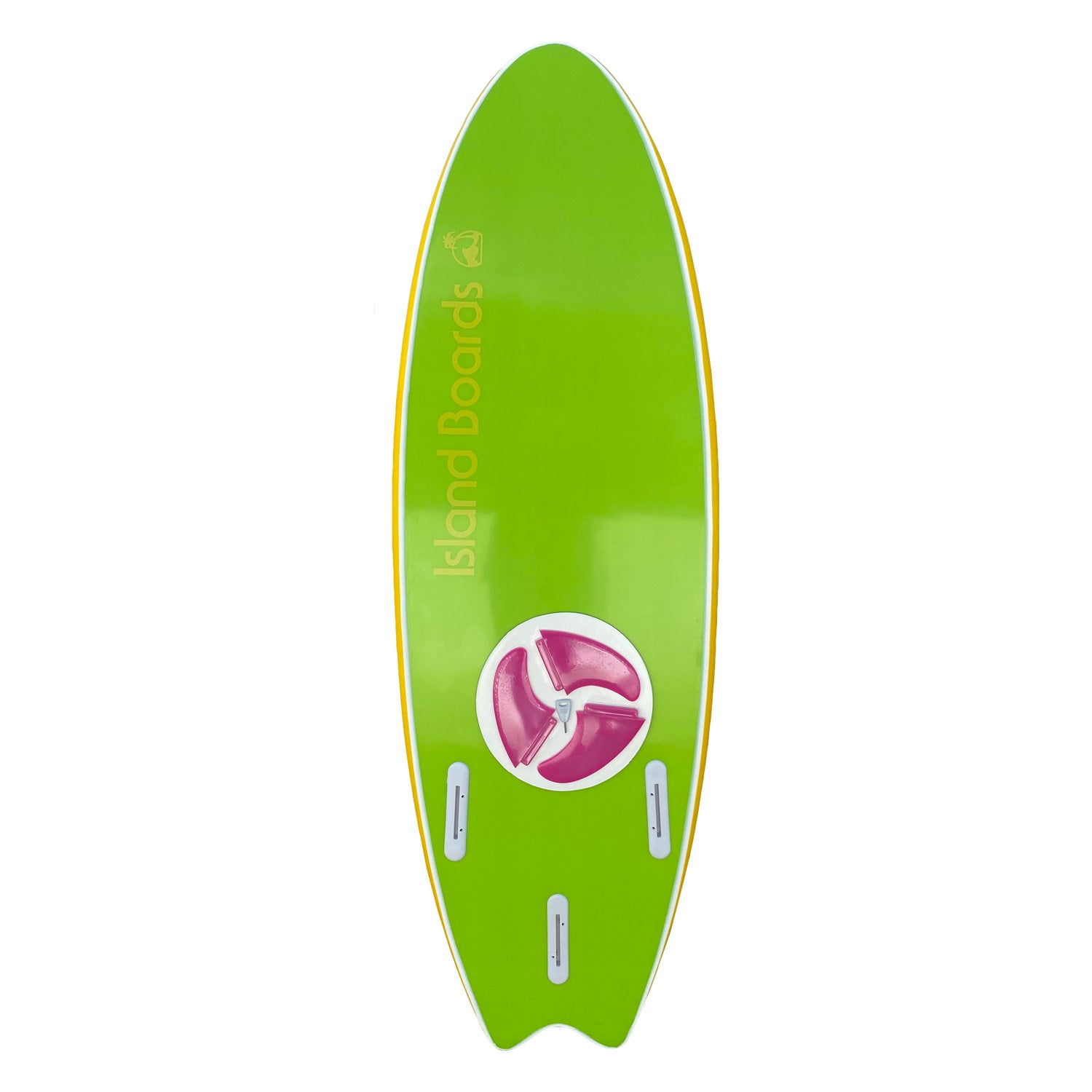 Island Water Sports Swallow Tail Softtop Surfboard Yellow 5ft6in