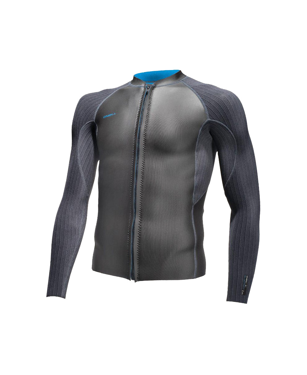 O Neill Blueprint 2mm Front Zip Wetsuit Jacket A00-Black-Black M
