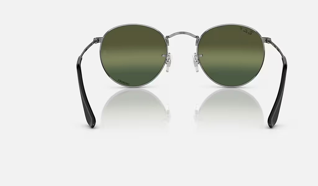 Ray Ban Round Metal Polarized Sunglasses Gunmetal clearGradientDark Round