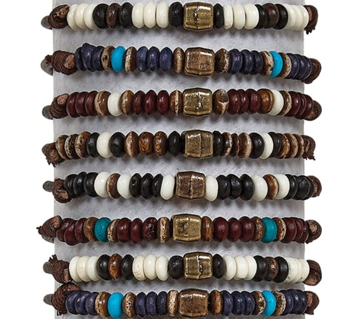 Cruz Speckled Bone Bead Slide Knot Bracelet