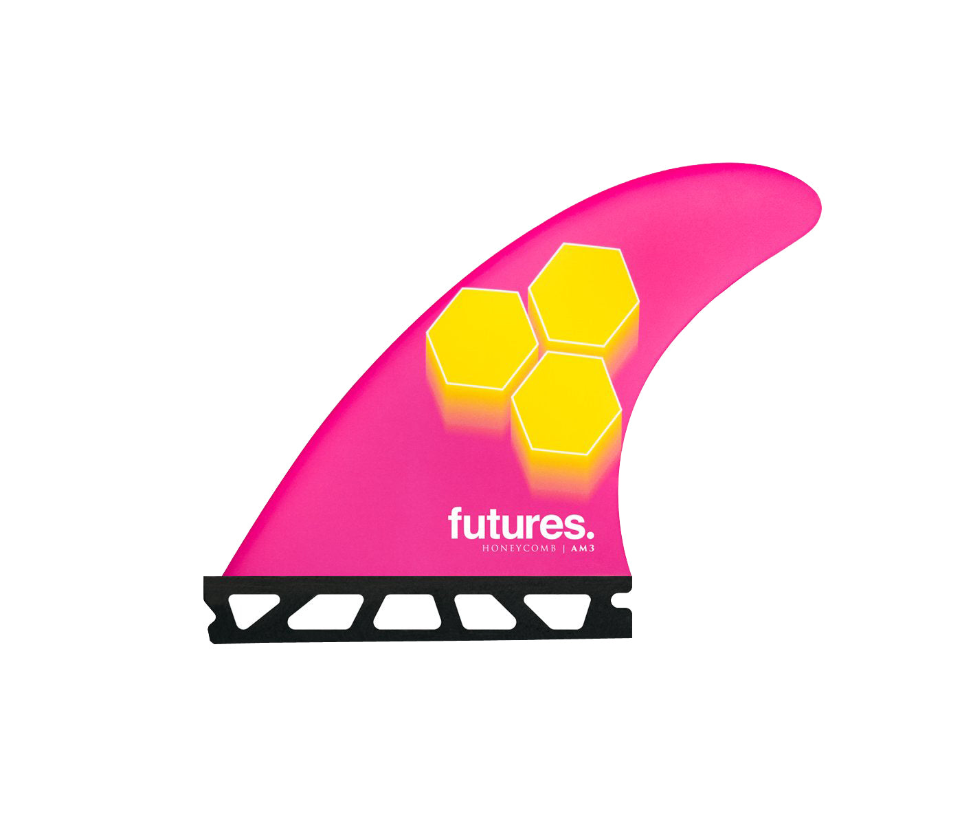 Futures Fins AM3 Honeycomb Thruster Fin Set Pink-Yellow S