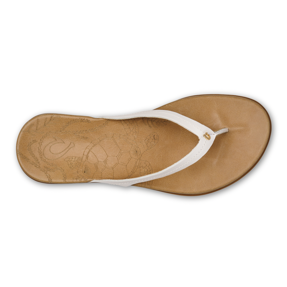 Olukai Honu Womens Sandal WBGS-Bright White-Golden Sand 6
