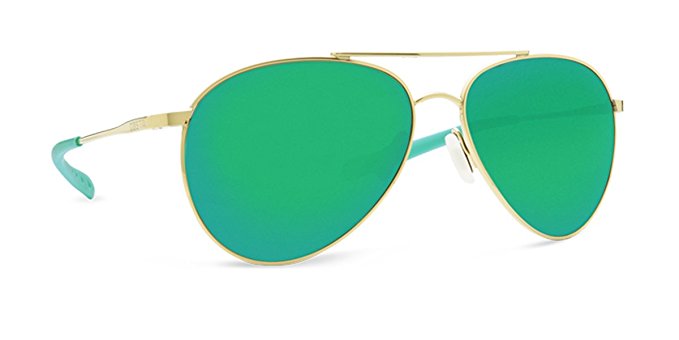 Costa Del Mar Piper Sunglasses Gold Green Mirror 580P