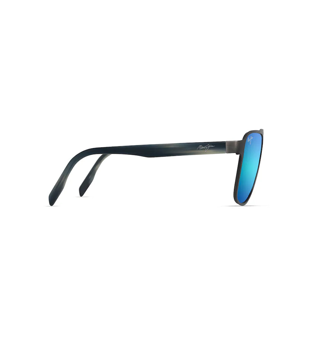 Maui Jim 2nd Reef Polarized Sunglasses BrushedDkGunmetal BlueHawaii