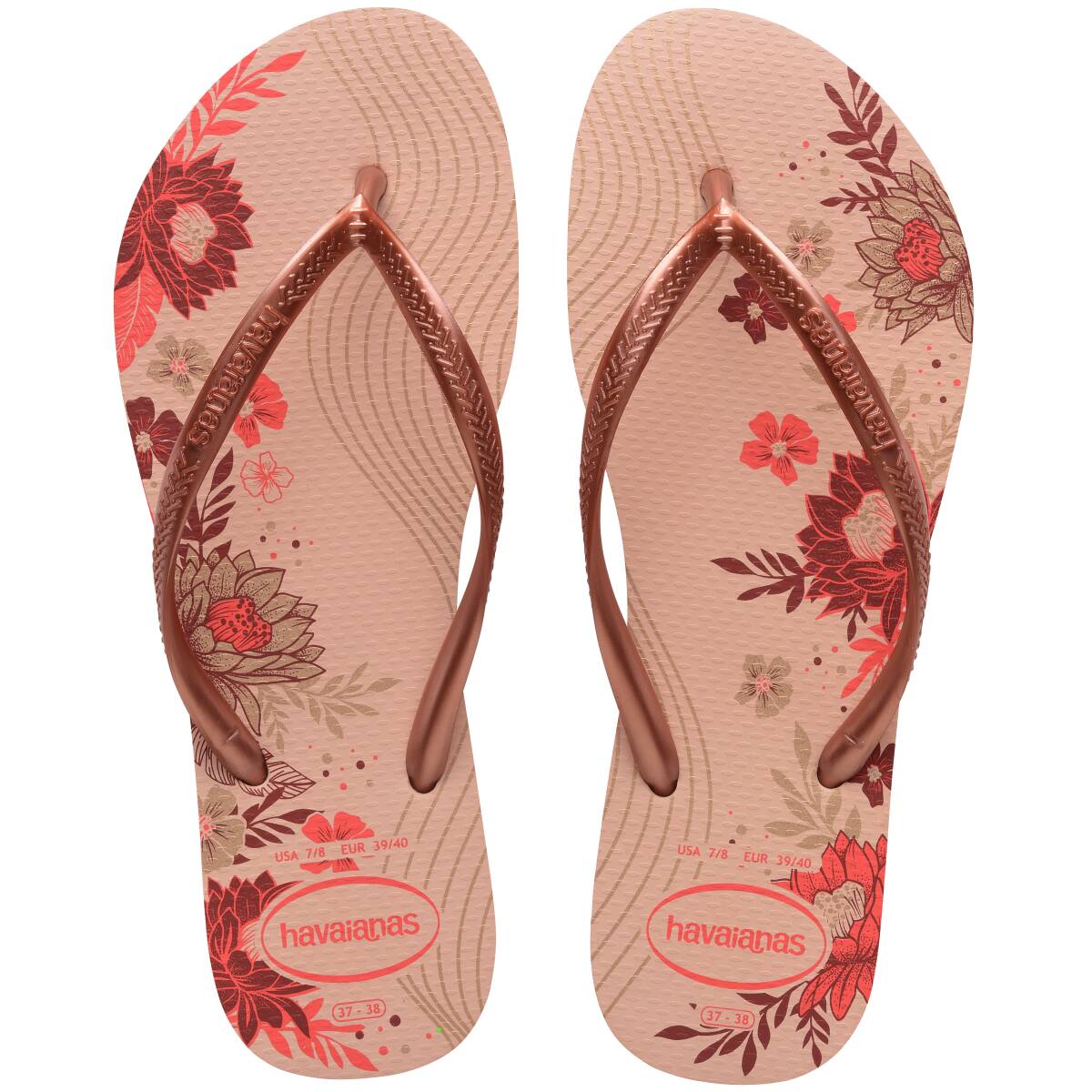 Havaianas Slim Organic Womens Sandal 6387-Ballet Rose-Golden Blush-Rose 7