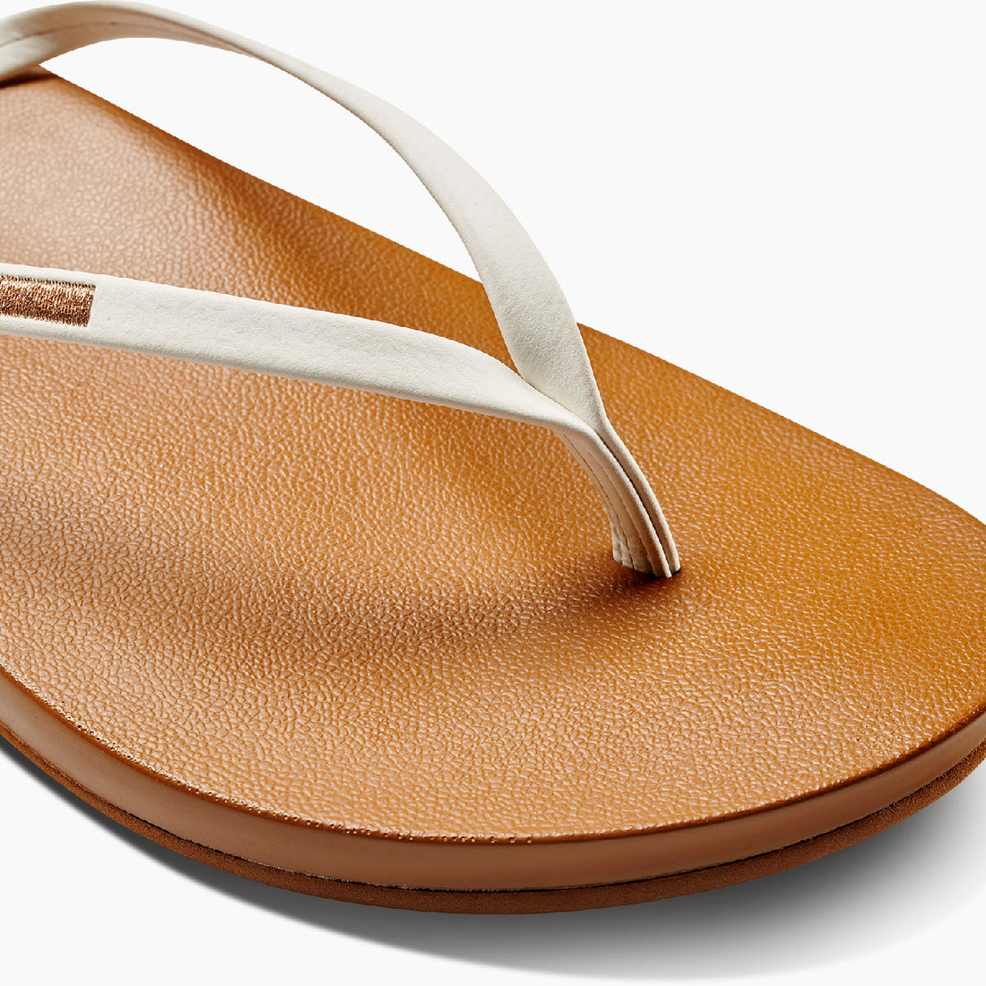Reef Cushion Slim Womens Sandal White-Tan 11