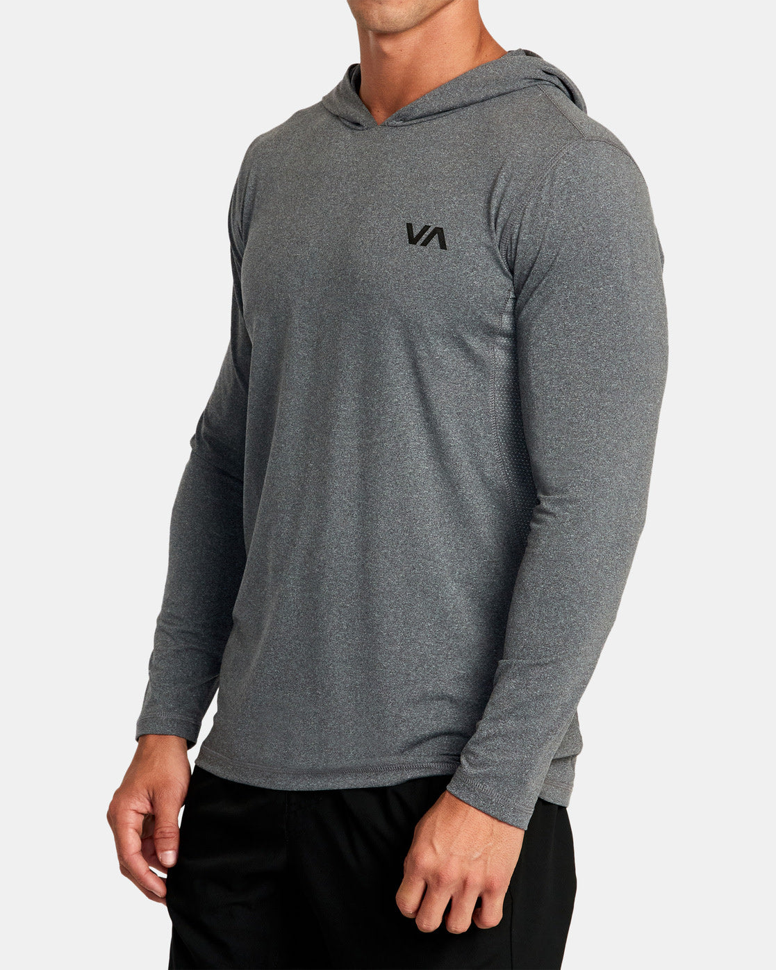 RVCA Sport Vent LS Hood CCH-Charcoal Heather S