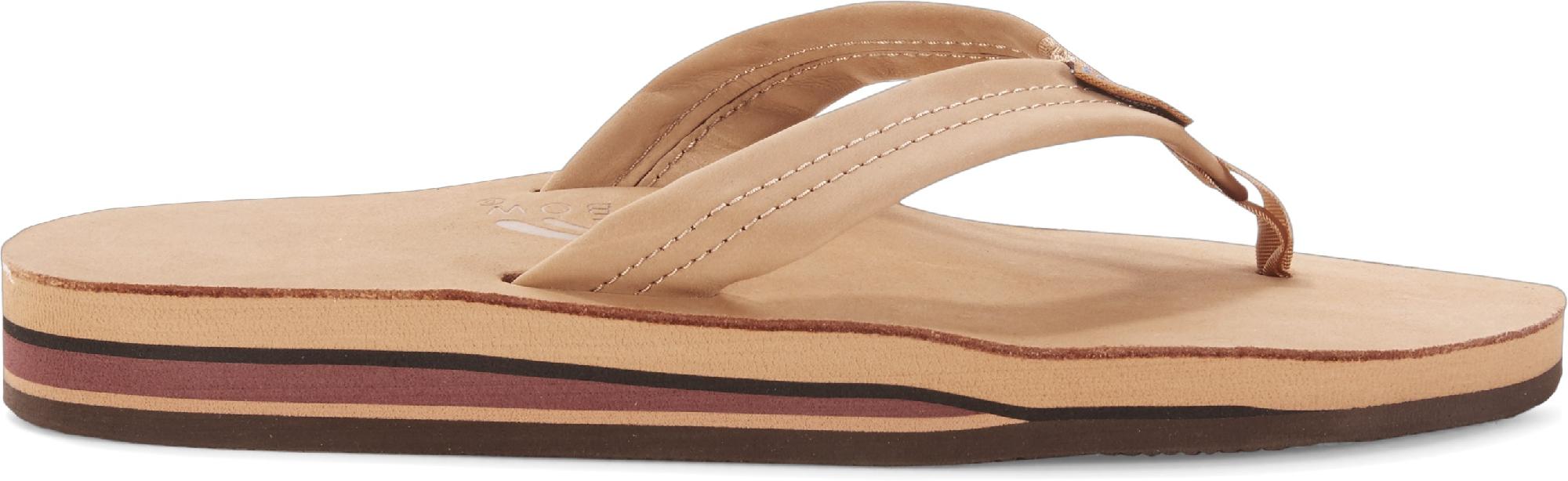 Rainbow Double Layer Leather Mens Sandal Sierra Brown XXL