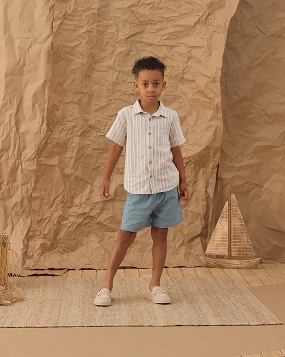 Rylee + Cru Dawson Short WashedBlue 4-5